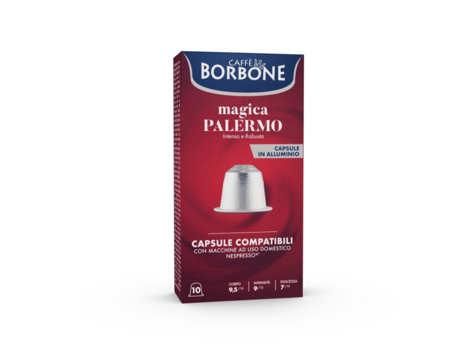 Caffè Borbone 10 Capsule Miscela Magica Palermo Compatibili Nespresso