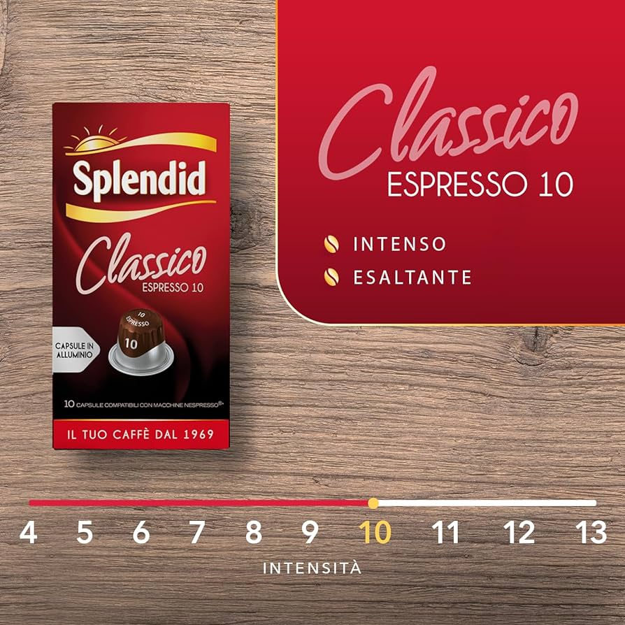 Capsule Caffè Espresso Classico, Intensità 10, 10cps – Splendid - immagine 2