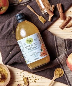Aceto di mele biologico con curcuma e cannella 500ml