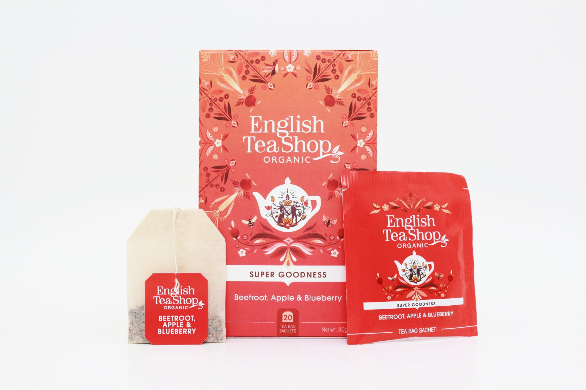 English Tea Shop Beetroot, Apple and Blueberry Herbal Tea 20s