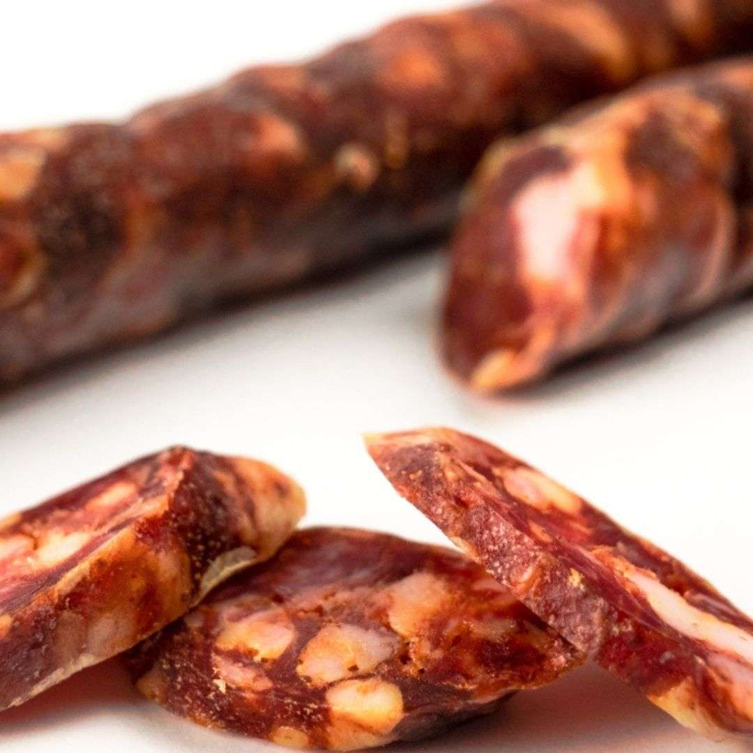 Salsiccia di Monte San Biagio stagionata Catenella piccante sottovuoto 350 gr Presidio Slow Food “Salumi Grufà” - immagine 2