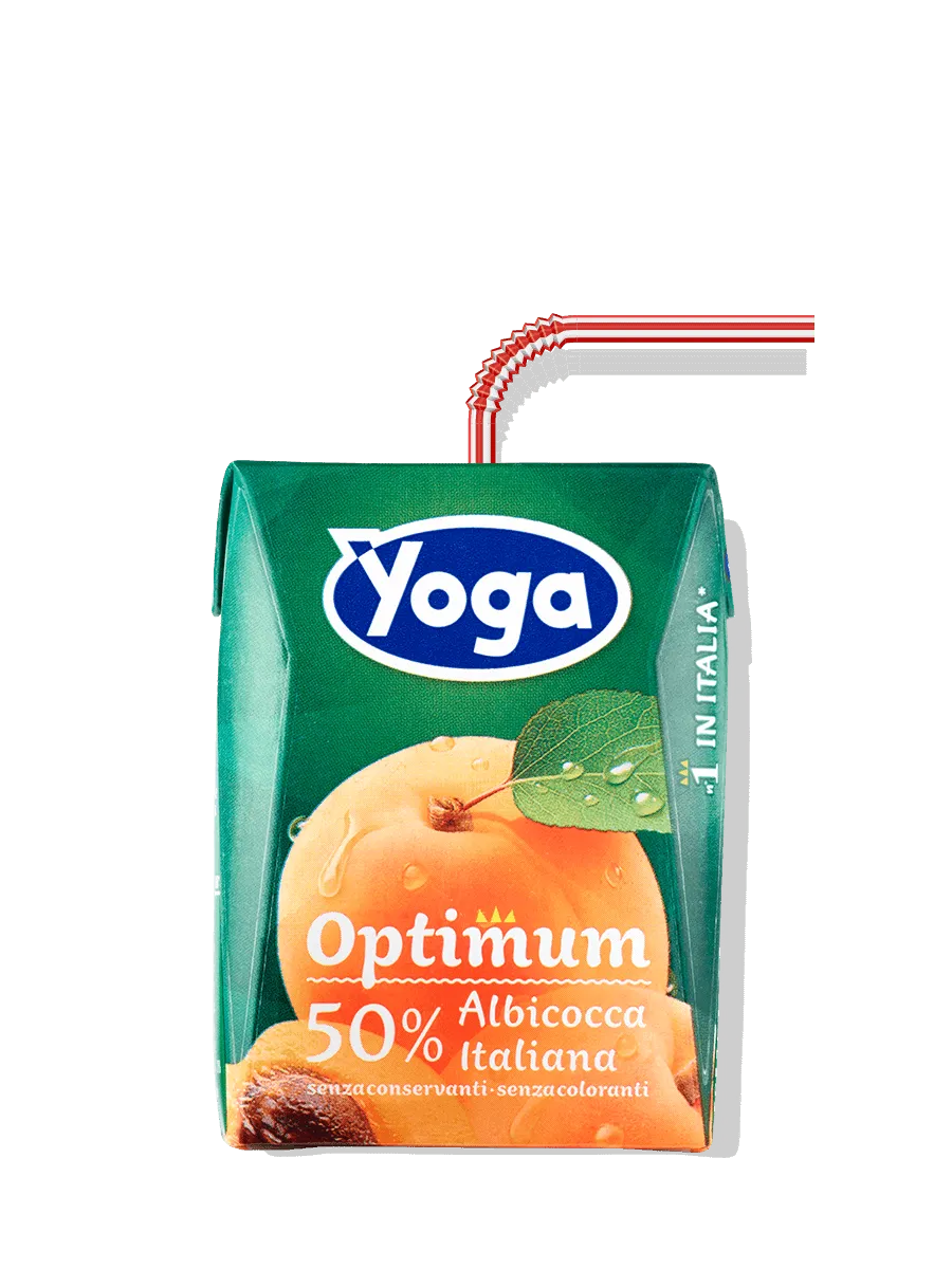 Yoga Optimum 50% Albicocca Italiana – Confezione da 3×200 ml. (con cannuccia) - immagine 2