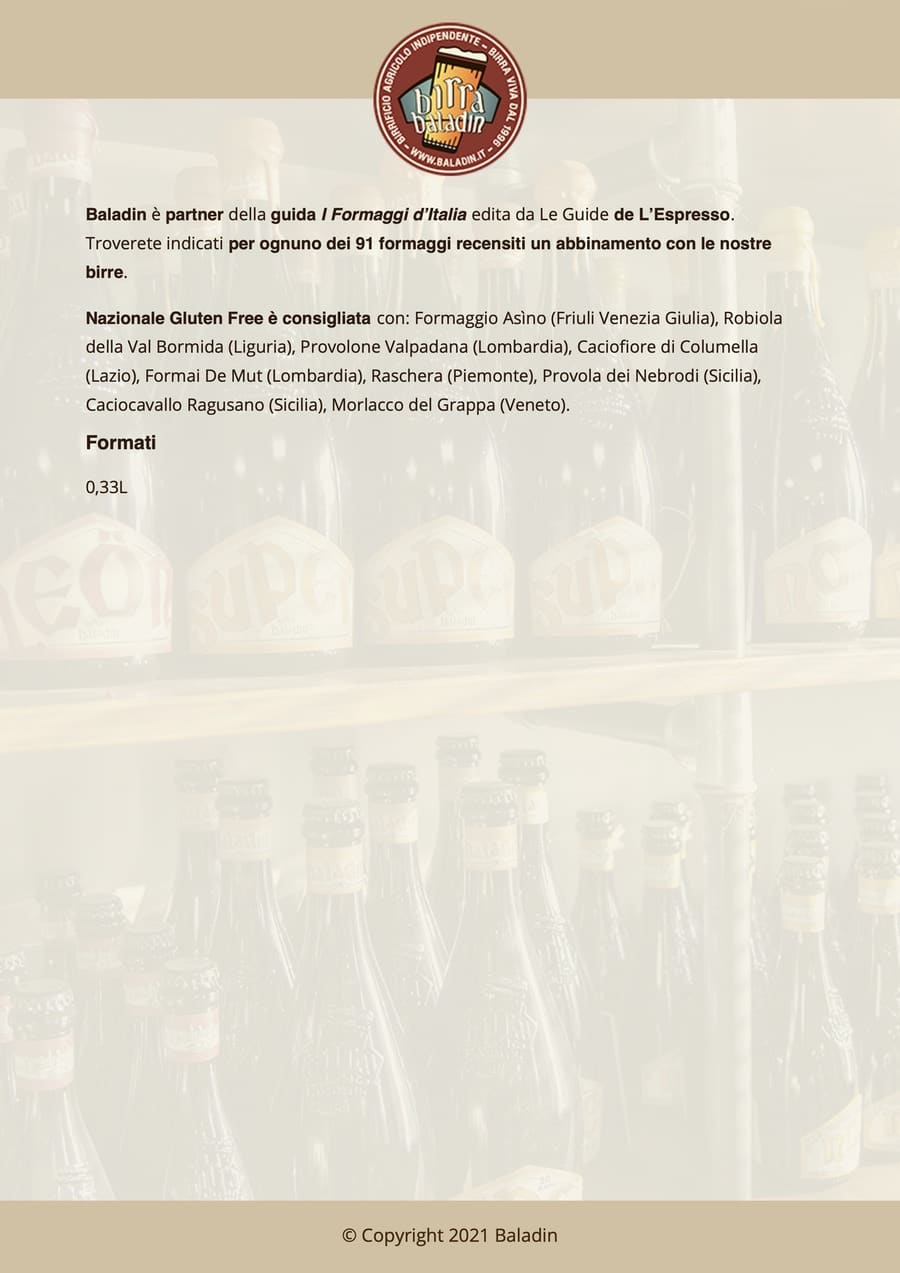 Baladin Nazionale Gluten Free 33cl – 4Pack - immagine 3