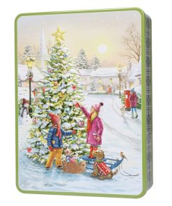Bramble Biscuits in "Christmas Village" embossed tin 300g