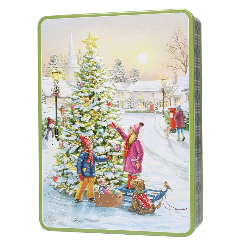 Bramble Biscuits in "Christmas Village" embossed tin 300g