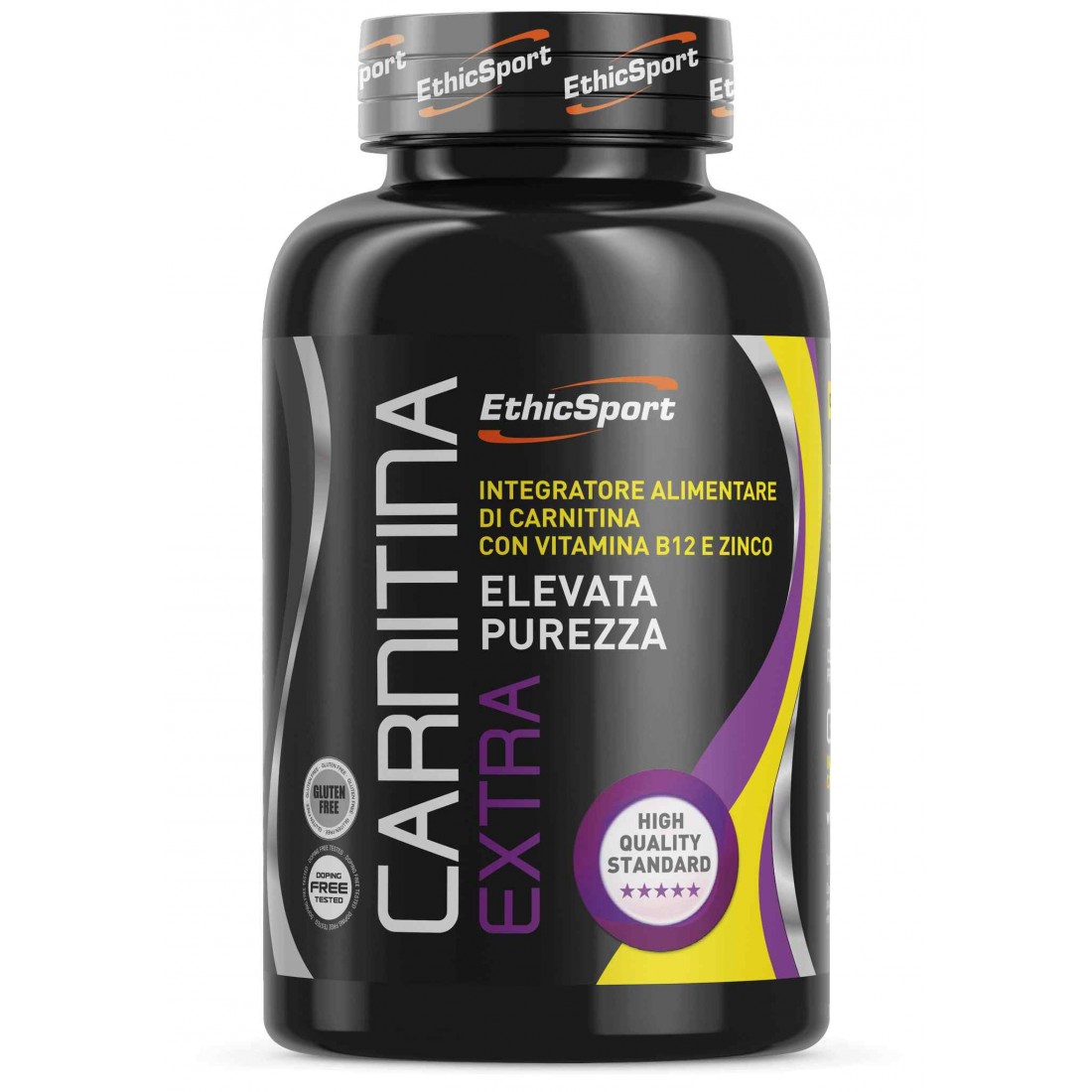 EthicSport Carnitina Extra, Integratore Carnitina, 80cpr x 1664mg