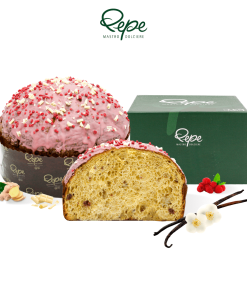 Panettone con Lampone, Cioccolato bianco e Zenzero