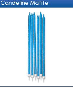 Candeline matite glitter celeste