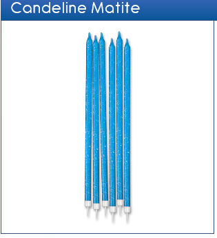 Candeline matite glitter celeste
