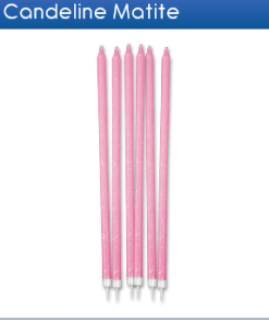Candeline matite glitter rosa