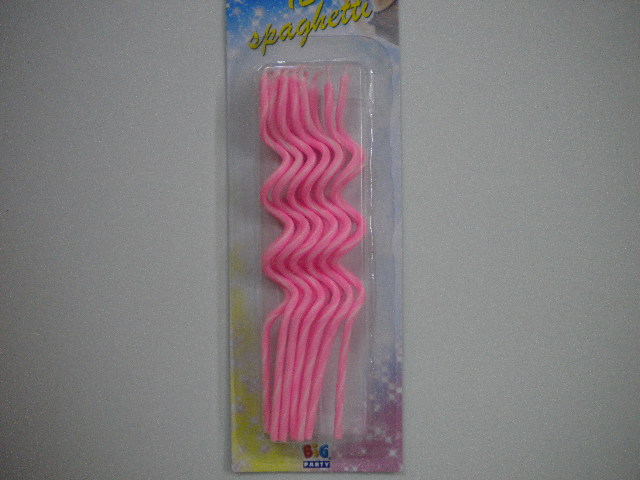 Candeline spaghetti rosa