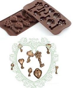 Stampo in silicone lucchetto-chiavi